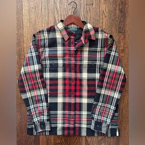 Ralph Lauren Plaid Wool Blouse